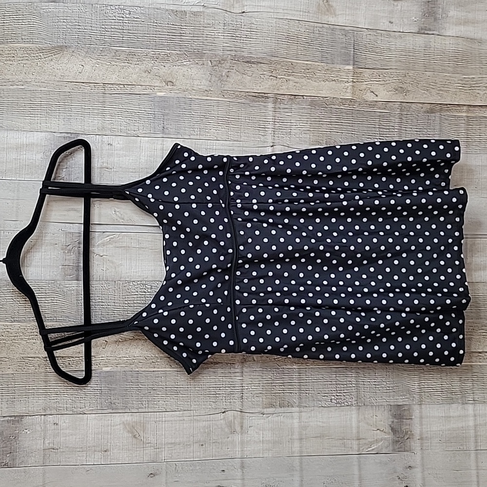 Women's Plus Size Polka Dot One Piece Swimsuit Retro Skirted Swimsuit Size 48